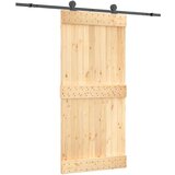  Drsna vrata s kompletom vodil 95x210 cm trdna borovina, (20998584) | Shoptok.si