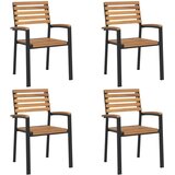  Vrtna garnitura - 5-dijelni vrtni blagovaonski set od bagremovog drva i metala - Dužina stola 140 cm 4 | shoptok.hr