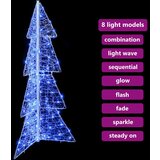 vidaXL Božično drevo med 100 LED Modra 120 cm Akril | Shoptok.si