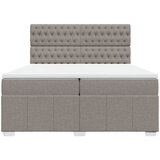  Krevet s oprugama i madracem smeđesivi 200x200 cm od tkanine | shoptok.hr