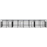  Vanjski kavez za pse s krovom čelični 15,02 m² | shoptok.hr