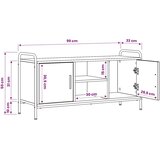  TV ormar 99 x 33 x 50 cm Siva Sonoma Konstruirano drvo - Siva Sonoma 99 x 33 x 50 cm | shoptok.hr