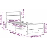  Krevetna konstrukcija Smeđa 100 x 200 cm Konstruirano drvo | shoptok.hr