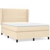 Maison Chic Box spring postelja - Vzmetna postelja z vzmetnico krem 140x200 cm blago SL2219, (21889448) | Shoptok.si
