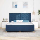  Krevetna konstrukcija s uzglavljem Plava 180 x 200 cm tkanina | shoptok.hr