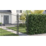 vidaXL Vrtna vrata Siva 200 x 100 cm 100 x 200 cm Čelik | shoptok.hr