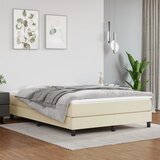  Madrac s džepičastim oprugama srednje tvrdoće krem 140x190x20 cm umjetne kože | shoptok.hr