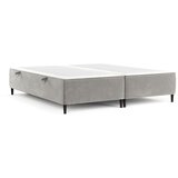 Maison de Rêve Svijetlo sivi tapecirani bračni krevet s prostorom za odlaganje 160x200 cm Tate – Cijene