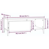  Stolić za kavu smeđi hrast 90x50x36 5 cm konstruirano drvo | shoptok.hr