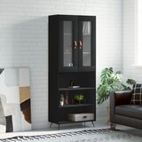 The Living Store Visoka komoda črna 69,5x34x180 cm inženirski les - Visoka Omarica, (21430549) | Shoptok.si