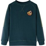  Dječja topla majica zelena boja mahovine 128 | shoptok.hr