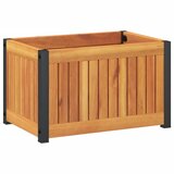 Maison Chic Vrtno cvetlično korito - Cvetlični Lonec 45x30x27,5 cm akacijev les in jeklo, (21789160) | Shoptok.si
