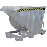 eurokraft pro Prekucna posoda, ozka izvedba, prostornina 0,5 m³, nosilnost 2500 kg, vroče cinkano po EN ISO 1461 | Shoptok.si