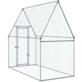  Kokošnjak srebrn 200x100x190 cm pocinkano jeklo | Shoptok.si