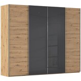 Novel OMARA Z DRSNIMI VRATI, črna, hrast artisan | Shoptok.si