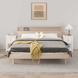  Noćni ormarići 2 kom bijeli 40x35x61,5 cm od masivne borovine | shoptok.hr