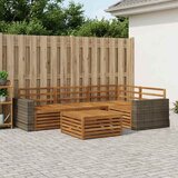  Set vanjskih sofa 5 pcs Prirodna 79 x 79 x 37 cm | shoptok.hr