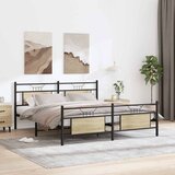  Metalni okvir kreveta bez madraca boja hrasta sonome 160x200 cm | shoptok.hr