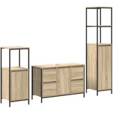 vidaXL 3-dijelni set namještaja za kupaonicu od sonoma hrasta | shoptok.hr