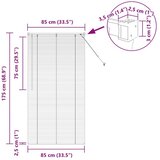 vidaXL Zavjesa za prozor sa zavjesama Ostalo Tamnosiva 85 x 175 cm Aluminij | shoptok.hr