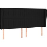 Maison Chic Posteljno vzglavje - Vzglavna omarica - Nočna omarica z ušesi črno 163x23x118/128 cm blago, (21710008) | Shoptok.si