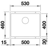 Blanco PODGRADNA SUDOPERA ROTAN 500-U 500x400/190mm VULKAN SIVA | Eponuda.com