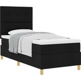vidaXL Box Spring postelja s penastim ležiščem Črna 100x200 cm Tkanina | Shoptok.si