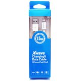 X Wave Lightning USB kabl 1,5 m 3A USB 2.0 beli Slike