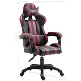 vidaXL Igraća stolica od umjetne kože crvena boja vina | shoptok.hr
