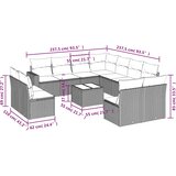  12-dijelni set vrtnih sofa od poliratana s jastucima crni | shoptok.hr