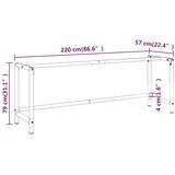vidaXL Okvir za radni stol mat crni i mat crveni 220x57x79 cm metalni | shoptok.hr