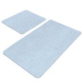 Mila Home Modre žametne kopalniške preproge v kompletu 2 ks 60x100 cm – Cene