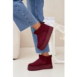 Boto Suede Snow Boots On Platform Bordeaux Corcoran | Shoptok.si
