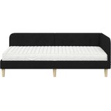  Kutni okvir kreveta s madracem Crna 90 x 190 cm tkanina | shoptok.hr