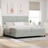  s opruga kutije Svijetlo siva 200 x 200 cm Baršun | shoptok.hr