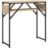  The Living Store Konzolna mizica s polico sonoma hrast 75x30x75 cm inž. les - Konzolna Mizica, (21448342) | Shoptok.si