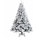  Umjetno božićno drvce s nogom 210 cm 300 LED lampica - Bijela 210 cm s LED svjetlima | shoptok.hr