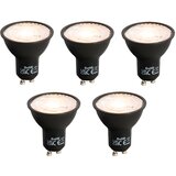 LUEDD Komplet 5 zatemljivih LED žarnic GU10 črne barve 6W 500lm 2700K u