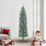  Umjetno vitko božićno drvce Zelena i bijela 210 cm | shoptok.hr
