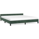 vidaXL okvir za krevet s uzglavljem tamnozeleni 160x200 cm baršunasti | shoptok.hr