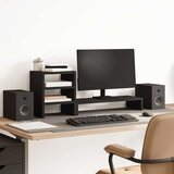 vidaXL Stalak za monitor sa stolnim organizatorom crni drveni | shoptok.hr