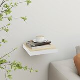 vidaXL Plutajuća zidna polica boja hrasta i bijela 23x23,5x3,8 cm MDF cijene