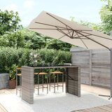  Barski stol sa staklenom pločom sivi 185x80x110 cm poliratan | shoptok.hr
