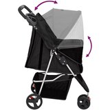  Sklopiva kolica za pse crna 80 x 46 x 98 cm od tkanine oxford | shoptok.hr