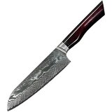  Damaskasti kuhinjski nož YO-37404 - Santoku / Crvena / Plava KP37404 | Eponuda.ba