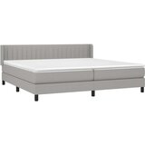  Krevet s oprugama i madracem svjetlosivi 200 x 200cm od tkanine | shoptok.hr