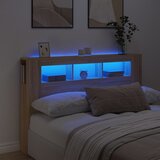 vidaXL LED posteljno vzglavje sonoma hrast 160x18,5x103,5 cm inž. les Cene