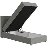 MID.YOU POSTELJA Z VZMETNICO 100 cm x 200 cm , tekstil, leseni material siva | Shoptok.si