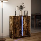  Komoda s LED svjetlima boja dimljenog hrasta 77x34x85 cm drvena | shoptok.hr