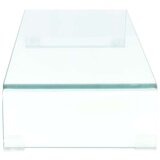  Stojalo za TV / ekran stekleno prozorno 80x30x13 cm, (20621156) | Shoptok.si